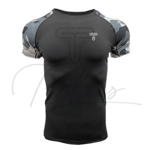 เสื้อยืดแขนยาวฟิตเนสผู้ชาย แห้งเร็ว ระบายอากาศดี สำหรับออกกำลังกาย เพาะกาย กระชับรูปร่าง ผ้ายืด/โพลีเอสเตอร์ 220 กรัม - Product Image 1