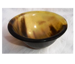 Plato de cuerno de búfalo natural para afeitar, fiambrera de formas ovaladas modernas rústicas, Vintage ensaladera de fiesta de estilo de diseño, incluye cuchara - Product Image 2