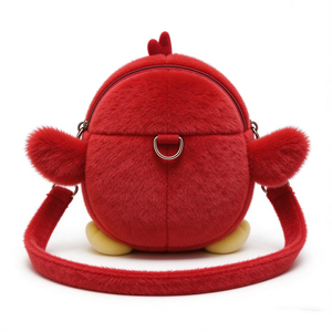 Sac bandoulière en peluche unique, sac en peluche poulet, sac à main coq, sac à main en peluche animal, sac en peluche, sac bandoulière enfant - Product Image 4
