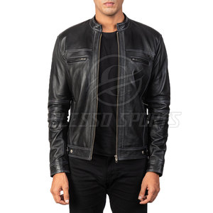 Blouson de moto en cuir pour homme, style motard, course et moto - Product Image 3