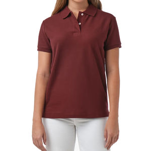 Nueva llegada de la mejor calidad 2025, camiseta Polo de dos botones a la moda para mujer, Camiseta deportiva para mujer con logotipo personalizado, camiseta Polo - Product Image 4