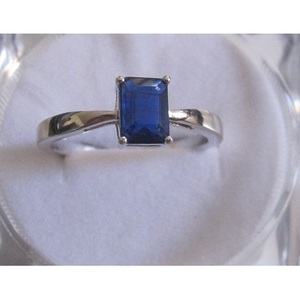 Bague de fiançailles pour homme en platine, taille octogonale 7x5, avec pierre précieuse géométrique saphir opale éthiopienne ovale, rhodiée, certifiée IGI - Product Image 1