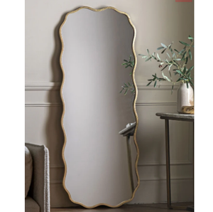 Miroir debout de plancher de grande taille enduit de couleur noire en métal de fer de conception classique avec la qualité exclusive - Product Image 4