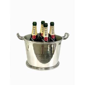 Enfriador de champán chapado en oro y soporte para botellas Logo impreso barware Enfriador de vino de aluminio fundido Logotipo de marca impreso - Product Image 5