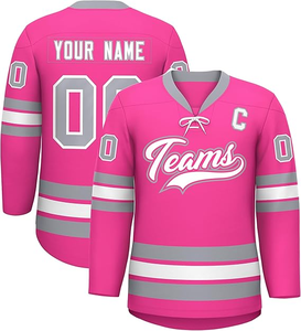 Maillot professionnel personnalisé de hockey sur glace et de crosse vêtements de sport avec broderie et sublimation pour club de hockey sur glace - Product Image 5