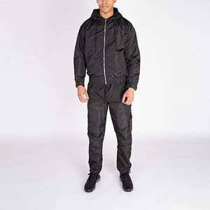 Conjunto Deportivo Transpirable con Capucha para Invierno, Estampado Informal, Chándal para Correr, Cortavientos Deportivo, Resistente a la Intemperie, Traje de Entrenamiento - Product Image 2