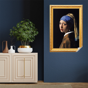 Johannes Vermeer Girl พร้อมภาพต่างหูมุกวัสดุโพลีสไตรีนที่ทนทานนำกลับมาใช้ใหม่ได้ช่วยยึดพื้นผิวด้วยไฟฟ้าสถิต - Product Image 2