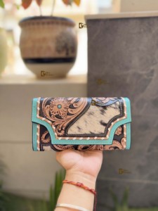 ขายดีไซน์เนอร์แนววินเทจกระเป๋าคลัทช์หนังวัวขนสัตว์กระเป๋าสตางค์อเนกประสงค์สำหรับผู้หญิงใส่บัตรเครดิตและกระเป๋าสตางค์เงินสดของขวัญ - Product Image 5