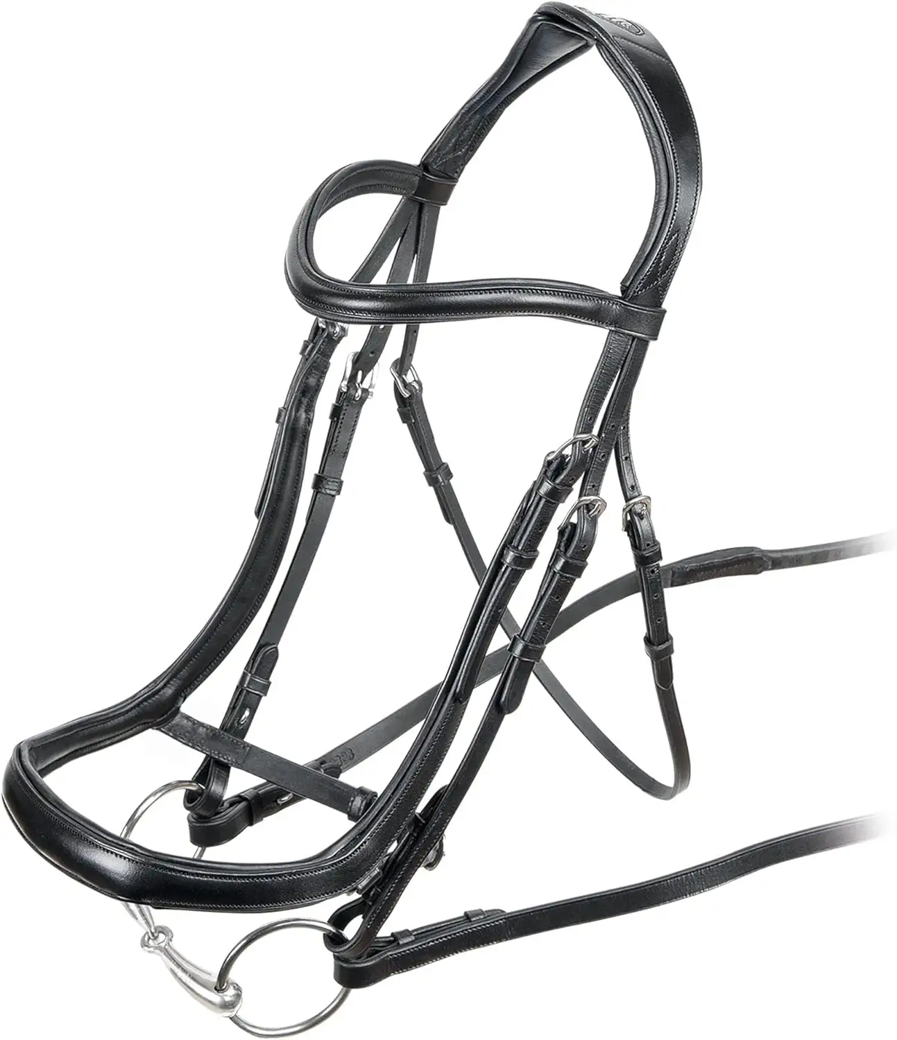 Tali kekang kulit asli warna hitam panas Cavesson ergonomis ukuran penuh grosir baru kualitas tinggi kuda