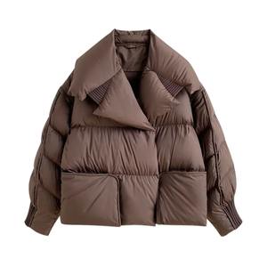 2024 femmes noir canard manteau manches amovibles Frosrt câlin hiver doudoune court Streetwear chaud Parkas support imprimé Nylon - Product Image 6