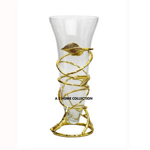 Exquisito florero de diseño de hoja Vintage, pieza decorativa clásica que mejora los espacios de vida, dormitorios y uso de oficina - Product Image 2