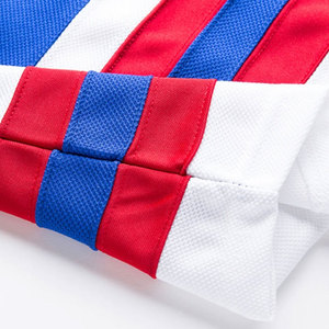 Maillot de hockey sur glace personnalisé de qualité supérieure, style streetwear, avec broderie, col en dentelle, gris, hip-hop, en sergé et maille, uniforme de hockey sur glace - Product Image 6