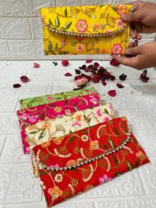 ซองผ้า Shagun แบบดั้งเดิมคุณภาพระดับพรีเมียมหรูหราปักลายซองจดหมายของขวัญงานแต่งงานตกแต่งเทศกาลตรุษจีน - Product Image 3