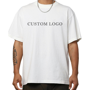 2025 Nueva camiseta en blanco de tela de moda camiseta de gran tamaño Boxy Fit camiseta con logotipo personalizado para hombres - Product Image 4