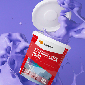 Cat tembok eksterior tahan air, lukisan sendiri cat dinding tahan cuaca luar ruangan warna kustom untuk rumah/kantor/Sekolah - Product Image 1