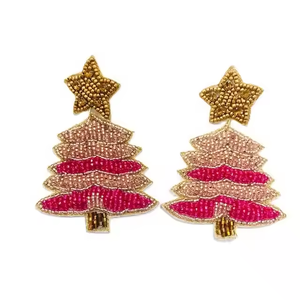 <b>Bee</b> bottle seed beads embroidery wine bottle earrings Cocktail beaded Statement bottle earring for women and girls - Product Image 3
