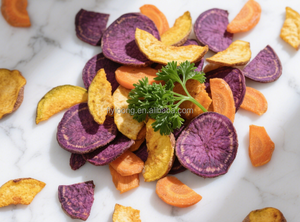 Croustilles de fruits et légumes mélangés frites sous vide, matériaux biologiques provenant d'agriculteurs locaux, collations saines pour enfants, OEM pris en charge, Chine - Product Image 4