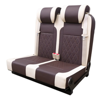 Asiento Cama para Autocaravana, Asientos para Pasajeros, Asientos Plegables para Furgoneta, Asientos Personalizados de 2 Plazas, Sofá Cama de Cuero