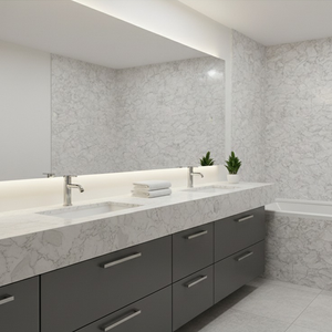 OEM 2025 nuevo pulido a mano Calacatta gris venas losas de piedra de cuarzo Artificial moderno respetuoso con el medio ambiente uso de almacén - Product Image 2