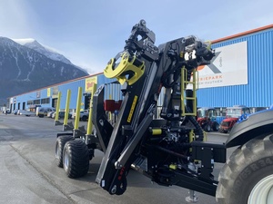 Remorque forestière de 15 tonnes avec châssis renforcé et grue hydraulique pour l'exploitation forestière, tracteur agricole - Product Image 3