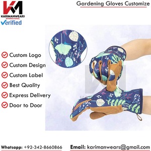 Guantes de jardinería con logotipo personalizado, tela impermeable, envío rápido, guantes de jardinería resistentes OEM, Palma antideslizante, precio al por mayor - Product Image 2