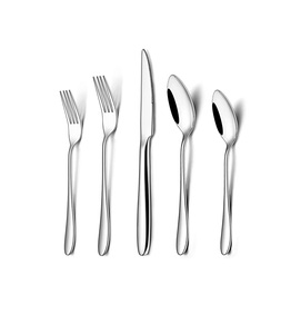 Ensemble de couverts élégants en acier inoxydable Ustensiles de cuisine décoratifs avec logo personnalisé Vaisselle à bas prix pour invités exigeants - Product Image 1