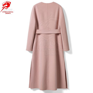 Manteaux en laine pour femmes à manches longues, design personnalisé, tissu en laine de qualité supérieure, doublure intérieure chaude, manteau long élégant pour la vente en gros - Product Image 3