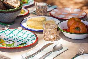 Design minimaliste assiettes de service en métal couleur émail fruits salade plat pour la maison cuisine décor écologique - Product Image 4