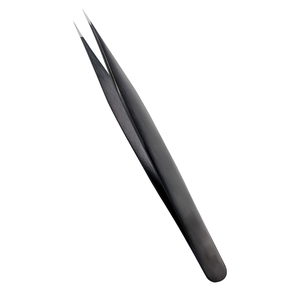 Gray Rocks Pince à cils noire Haute quantité Pointe en fibre pointue Acier inoxydable Beauty Volume Lashes Extensions Tool - Product Image 2