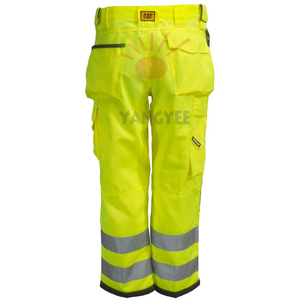 Pantalones de Trabajo de Seguridad Reflectantes para Hombre, Precio de Fábrica, Alta Visibilidad, Poliéster Transpirable con Bolsillos, para Uso en Construcción - Product Image 3