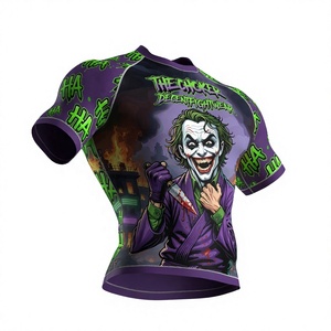 Camiseta de Compresión Ligera para Hombre, Antideslizante, Elástica en Cuatro Direcciones, Antibacteriana, con Logotipo Personalizado, para Artes Marciales Mixtas (No-Gi) - Product Image 1