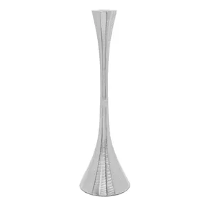 Elegant Silver Hammered Metal <b>Candlestick</b> <b>Holder</b> for Christmas, Handmade Eco Friendly Candle Stand For Living Room & Table Decor - Product Image 4