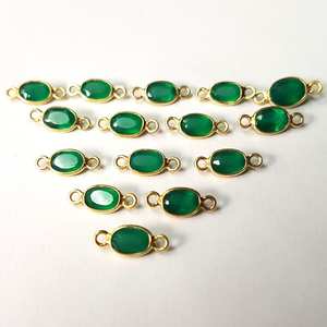 Ensemble de lunette de pierres précieuses émeraude pendentif ovale en argent sterling 925 avec connecteurs à double boucle cadeau de mariage certifié IGI - Product Image 6