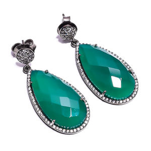 Fantastic 925 Sterling Silver Dainty Dangle Drop Earring with Onyx Gemstone Elegant Wedding Gift for <b>Mum</b> or Bride-<b>to</b>-<b>Be</b> This - Product Image 2