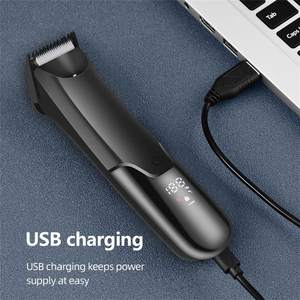 Tondeuse corporelle électrique étanche pour hommes avec tête de lame en céramique remplaçable pour l'épilation des zones intimes et pubiennes - Product Image 6