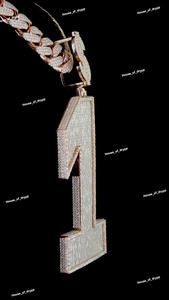 Colgante Premium VVS con Incrustaciones de Diamantes Estilo Cubano, Cadena de Eslabones Cubanos, Joyería de Moda de Lujo - Product Image 3