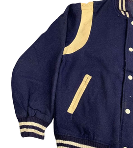 Blouson universitaire en laine d'hiver pour homme personnalisé avec broderie, tissu en denim respirant - Product Image 4