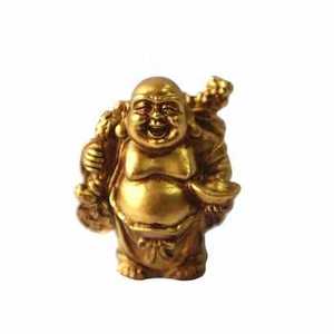 Elegante Ídolo de Buda Sonriente de Latón Hecho a Mano que Trae Salud, Riqueza y Felicidad, Ideal para Decoración del Hogar y Oficina y como Regalo - Product Image 3
