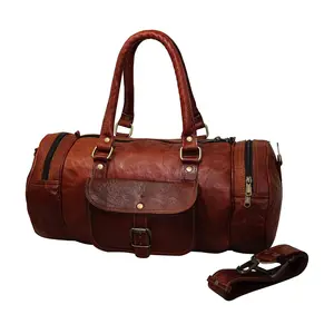 旅行行李袋运动包和箱子行李袋防水皮革男士行李袋粒面水牛皮革行李袋