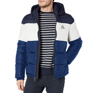 Vestes matelassées pour hommes avec logo personnalisé, double face, chaudes, d'hiver, vestes en duvet pour hommes - Product Image 1