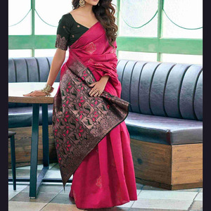 Sari Formal con Estampado Digital Audaz, Textura Suave, Sin Arrugas, 100% Poliéster/Gasa, Elegante para Fiestas y Bodas para Mujer - Product Image 5