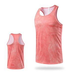 Gilet d'entraînement polyvalent respirant tie-dye pour hommes, séchage rapide, fitness, gilet sans manches, tissage tricoté pour la musculation - Product Image 3