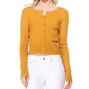 Venta caliente Otoño Invierno Mujeres Superventas Suéteres de manga larga O Cuello Color sólido Punto Señoras Mujeres Suéter - Product Image 6