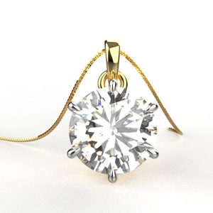 Avarta Jewellery Pendentif solitaire en diamant de laboratoire de 2 carats pour filles et femmes en or 14 carats et 18 carats - Product Image 2