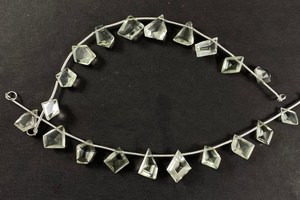 Green Amethyst Gemstone Beads 8 Inch Strand 10-15 MM Size Slice Shape Beads Necklace Making <b>Eye</b> Clean Gemstone <b>Craft</b> Beads - Product Image 5