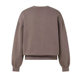 Sweat-shirt à col rond 100% coton épais avec logo en relief personnalisé pull-over fabricant de sweats pour hommes - Product Image 2