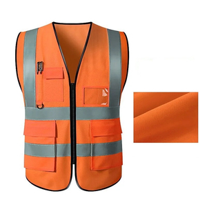 Chaleco reflectante de construcción de malla Reversible personalizado para hombres Hi Vis Bolsillos reflectantes Temporada de verano Ropa exterior Lona OEM - Product Image 6
