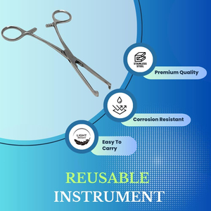 Medic Instrument High Tech Instruments Pinces à tissus Allis Acier inoxydable 4X5 Embouts de dents 6 pinces de verrouillage médicales chirurgicales - Product Image 4