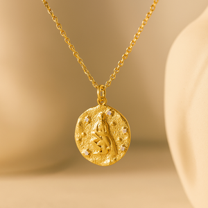Collier de mode superposé avec signe du zodiaque Verseau - Product Image 3