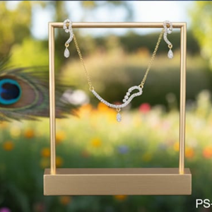 Stylish AD Pendant <b>Set</b> <b>for</b> Women Premium Traditional <b>Jewellery</b> <b>for</b> <b>Weddings</b> and Special Occasions - Product Image 2